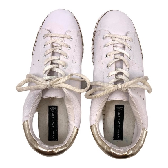 Steven Peck White Vegan Platform Espadrille Shoes - Picture 6 of 12